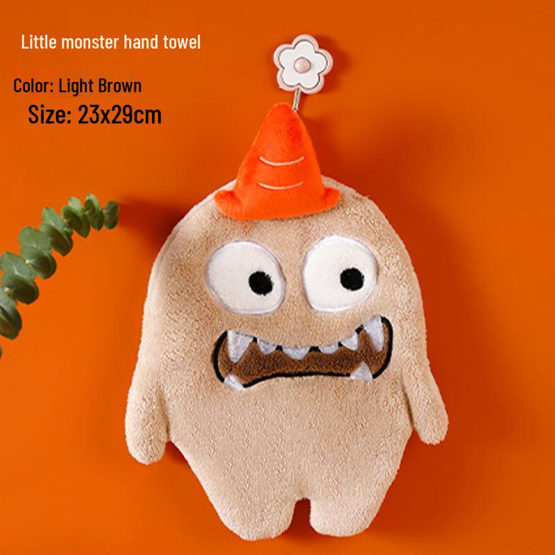 Cartoon Bear Duck Hanging Hand Towel - Absorbent & Quick-Drying for Bathroom.
