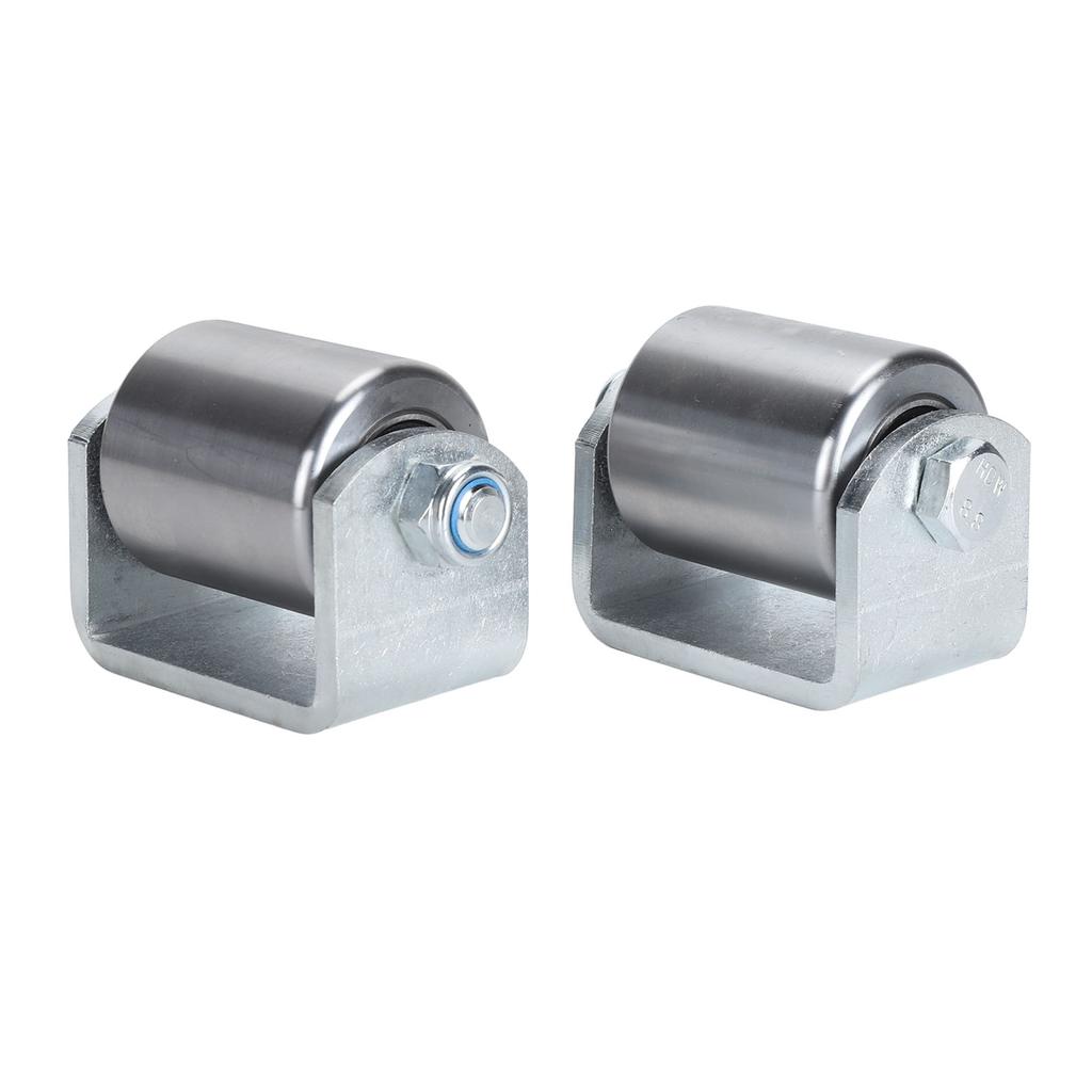2pcs Weld On Trailer Rollers 2 Inch Chassis Protection Heavy Duty Steel Micro RV Skid Wheels