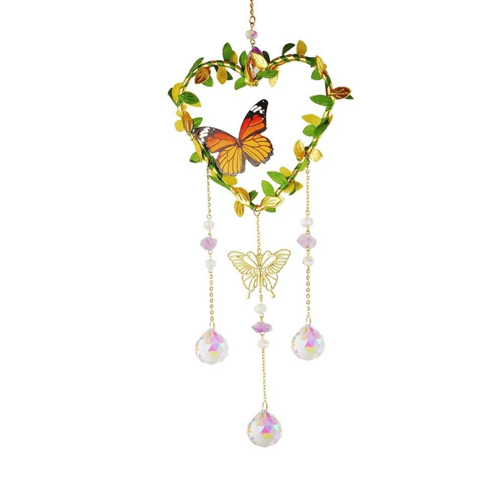 Domů Hranoly Hvězda Měsíc Motýl Duha Výrobník Závěsná ozdoba Krystaly Zvonkohra Lapač slunce