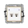 Internet Socket 2x Without Frame Karlik Mini Color White/gold