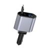 Super Fast Car Phone Charger with Retractable 4-in-1 Cable and Cigarette Lighter Socket for Apple Devices