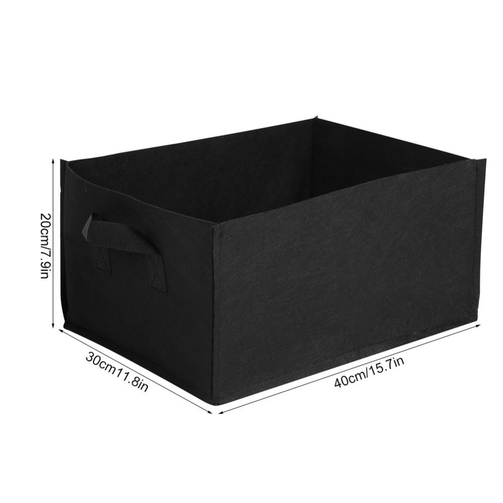4PCS with Handles Planting Bag Planter Square Vegetable Grow Bag  Indoor Outdoor Use