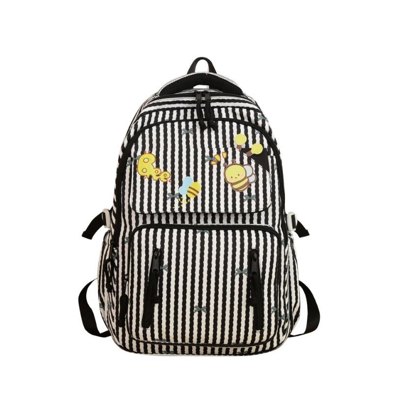 School bag new high value fresh sweet cute bee backpack junior high school students lightweight travel backpack