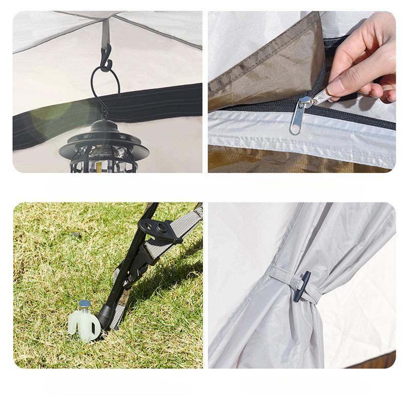 Outdoor Portable Folding Tent Fully Automatic Hexagonal Thickened Sunscreen Tent Camping Equipment Outdoor Camping Equipment