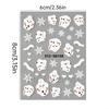 1pc Nail Art Stickers - Winter Christmas Snow Melting Snowman Snowflake Cartoon 5D Embossed Nail Stickers