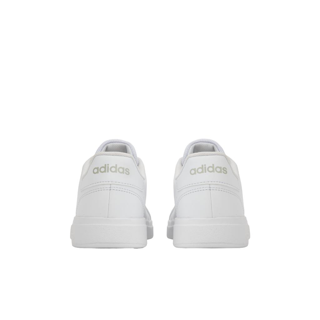 adidas Grand Court Schnürer K Weiß Grau Kinder Sneaker Wolkenweiß Grau-Eins FZ6158