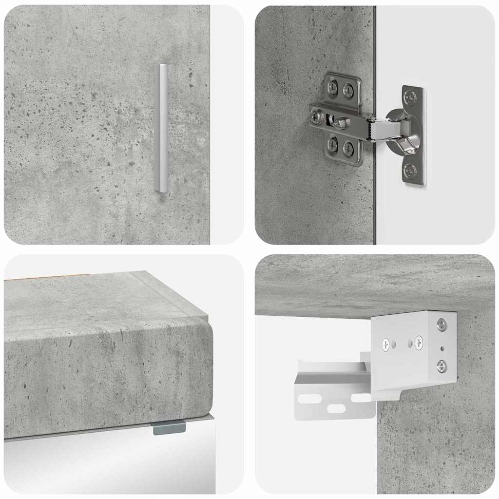 Bathroom Furniture Set TULUM 3 Pcs Concrete Grey 60 X 34 X 63 Cm
