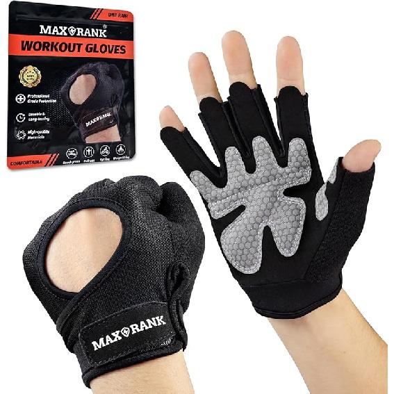 Workout Gloves for Men and Women, Exercise Gloves for Weight Lifting, Cycling, Gym, Training, Breathable and Snug fit Small