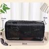 1PC Travel Black Mesh Cosmetic Bag Zipper Makeup Bag For Women Wash Toiletry Bag Makeup Organizer Portable Storage Pouch