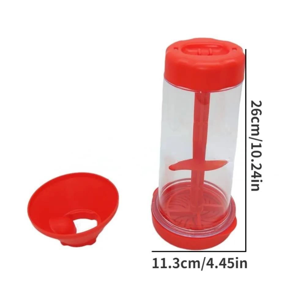 Hand-held Rotating Flour Sieve Cup Plastic Semi-Automatic Flour Sieve Flour Mixer Baking Flour Sieve Household Baking Utensils красный