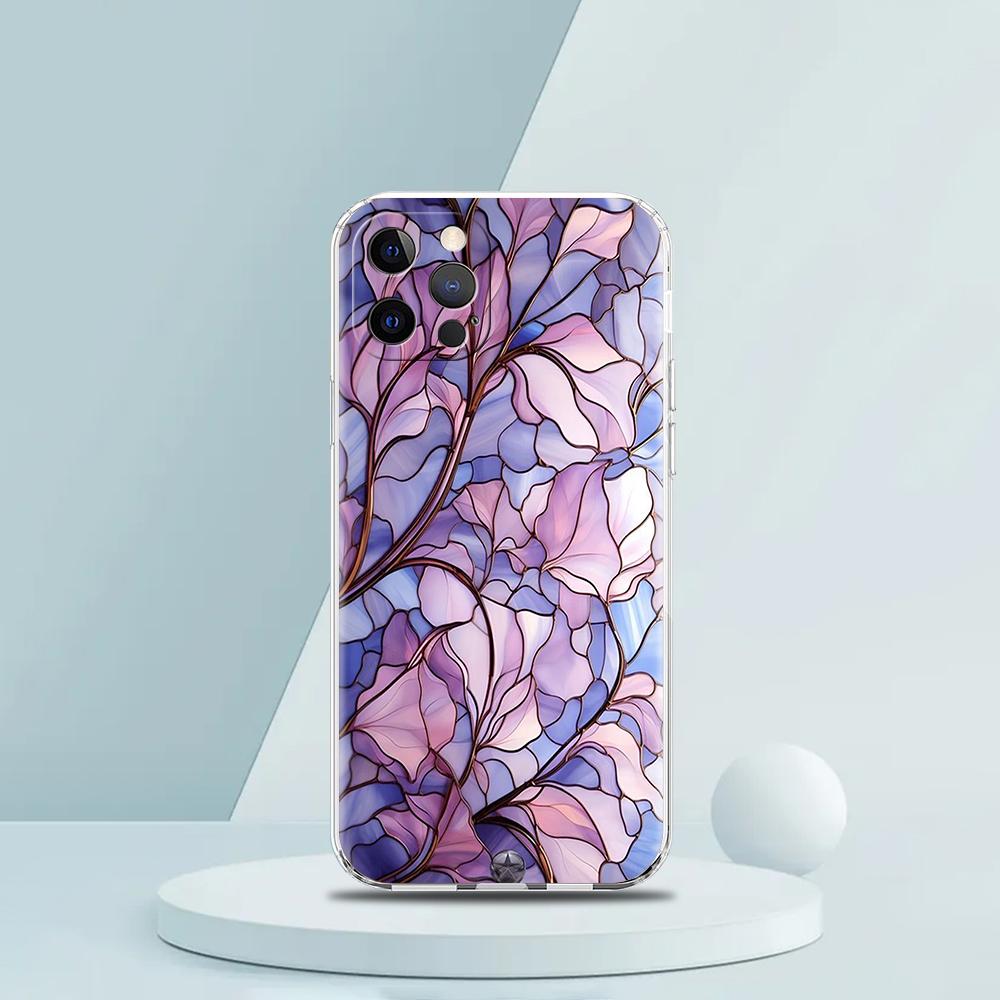 

Мягкий прозрачный чехол-бампер из ТПУ для iPhone 16 15 14 13 12 11 Pro Max XR 8 7 Plus Ударопрочный корпус Модный цветочный узор iPhone 14Pro Max