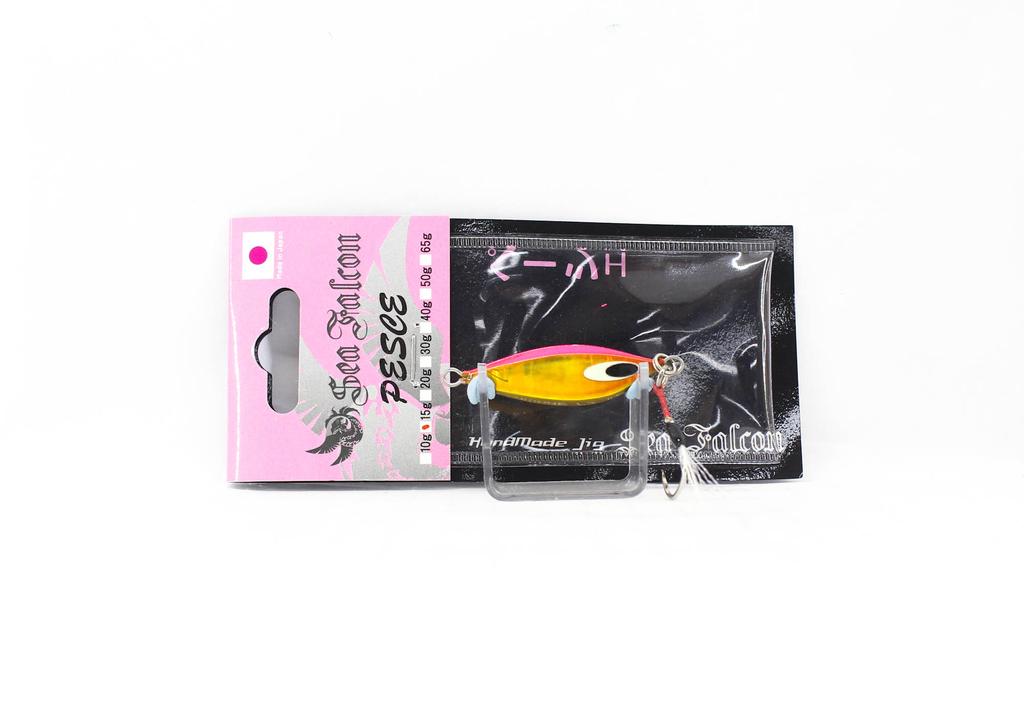 Sea Falcon Metal Jig Pesce 15 grams 08 Pink Gold Zebra Glow (1665)