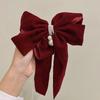 Fashion Temperament Velvet Bow Hairpin For Women Sweet Princess Headdress Back Of The Head Hair Clip New Year Hair Accessories