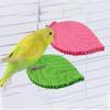 Easy Installation Leaf Shape Parrot Perch Non-slip Wear-resistant Bird Cage Perch Resin Dopamine Jumping Platform Aviary
