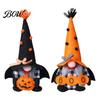 Party Centerpieces Halloween Plush Gnome Decoration, Spooky Orange Black Boo Pumpkin Swedish Tomte Durable Figurine, Elf Dwarf Ornaments for