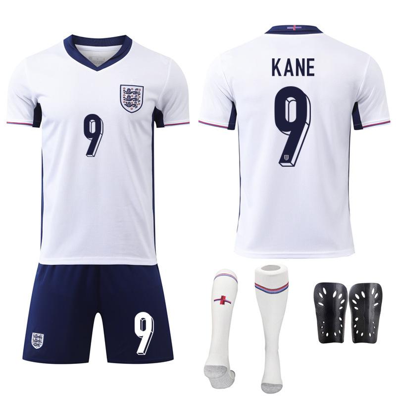 Europacupen England Fotbollsuniform Set 11 Foden Nr. 1 Bellingham Kane Fotbollströja