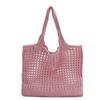 Lazy slack bag lady 2025 new spring and summer hollow knitted handbag shoulder large capacity tote bag