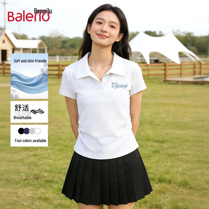 Baleno Damen Slim-Fit Polo-Shirt mit kurzen Ärmeln
