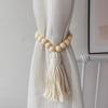 Bohemian Woven Tassel Curtain Tie-back with Leaf Rope Design