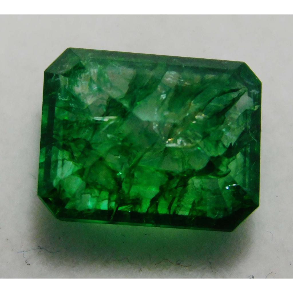 Natural Green Emerald Loose Gemstone 7.58 ct Emerald Cut Colombian for Jewelry Making and Crafts