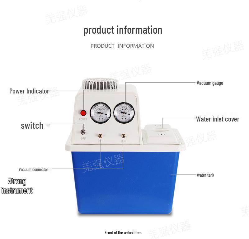 Laboratory Multi-Purpose PTFE Stainless Steel Water Vacuum Pump for Corrosion-Resistant Gas Extraction and Filtration