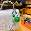 Cartoon Panda Lying Down Bell Keychain Pendant Cute Couple Car Key Chain Pendant Creative Small Gift