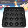 Pool Ball Carrying Tray for 16 Balls Plastic Billiard Ball Storage Tray Holder for Snooker Billiard Pool Table Black