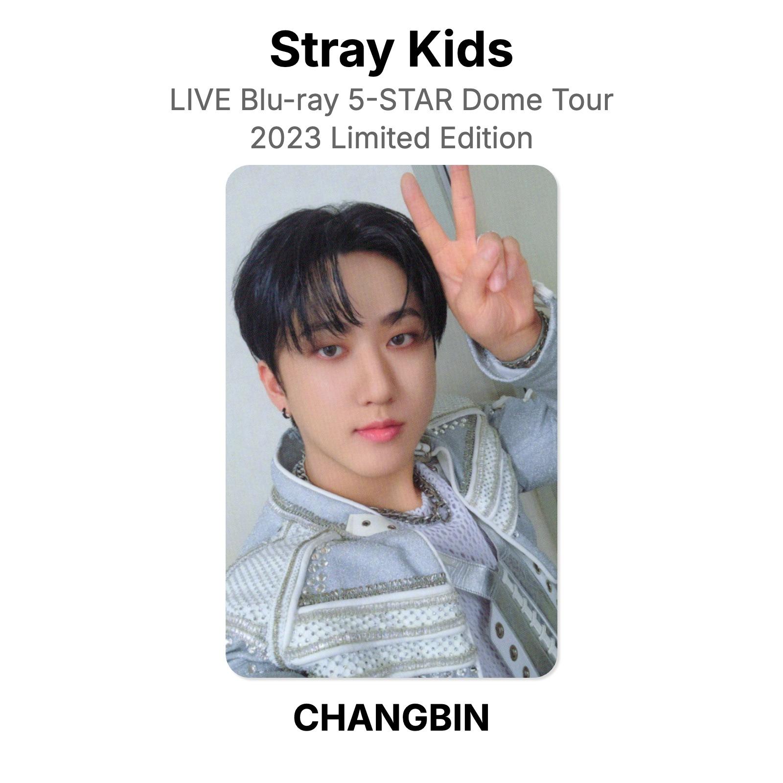 Stray Kids LIVE Blu-ray 5-STAR Dome Tour 2023 Limited Edition Official Photocard CHANGBIN