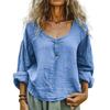 Women's Vintage-Style Loose-Fit Casual Cotton-Linen Long-Sleeve Top