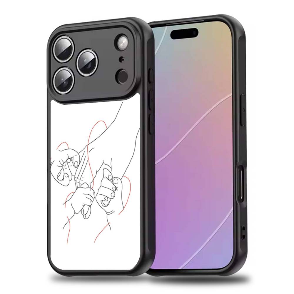 Mom daughter Son Dad HandS Phone Case For iPhone 17,16,15,14,13,12,11,Pro,Max,Plus,Mini,SE4,E For Magsafe Wireless Charging