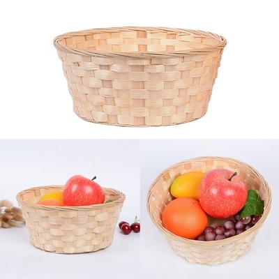 Multifunktioneller Aufbewahrungskorb Gelber Blumenkorb Rattanflechtkorb Für Obst Brot Allerlei
