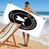 FC Midtjylland Logo Print Beach Towel, Large Soft Quick Dry Towel for Beach Camping Swimming