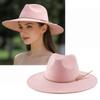 Klassische breite Krempe Herzförmige flache Derby-Kappe Herrenhut Mode Polyester Zylinder für Herren und Damen