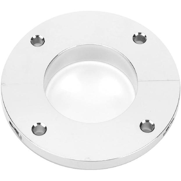 2 Stück Lenksäulen-Bodenhalterung Polierte Runde Aluminiumlegierung Polierte Lenksäulen-Bodenhalterung Ersatz für SBC 350 Motor 2 Zoll