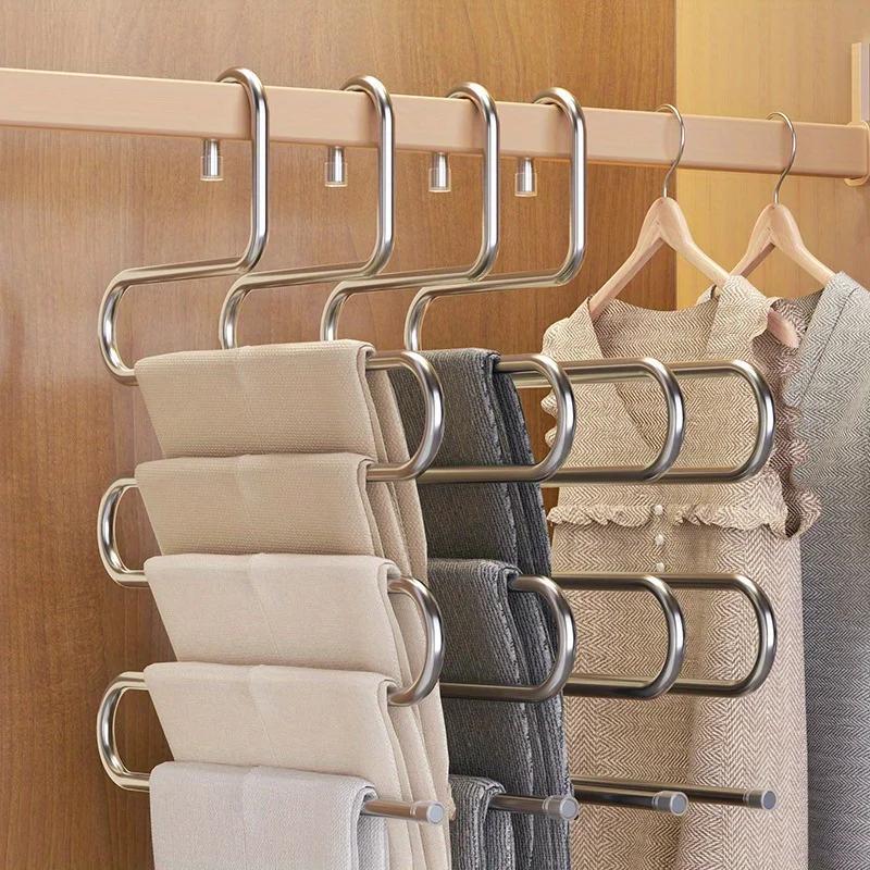 Magic Clothes Hanger Five-Layer Stainless Steel S Trouser Rack Inner Trousers Storage Rack