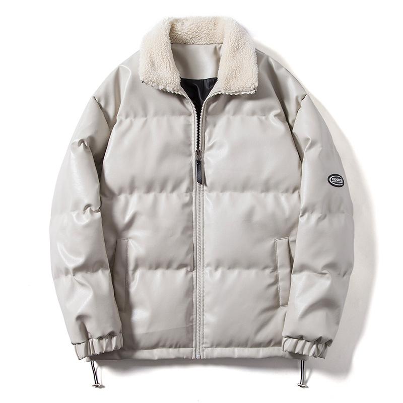 Winter Leather Cotton-padded Clothes PU Soft Leather Couple Leather Clothes Men's and Women's Same Cotton-padded Jackets Leather Jackets