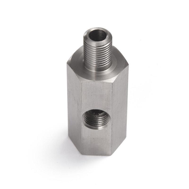 Stainless Steel Side Holes 1/8"NPT Female M12 M10 M14 1/8NPT 1/4NPT Oil Pressure Sensor Connector Feed Line Gauge Tee Adapter