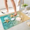 Tappeto da Cucina Ocean Beach Conchiglia Stella Marina Decorazione per la Casa Tappeto per Soggiorno Camera da Letto Bordo Letto Tappetino Antiscivolo Zerbino per Bagno