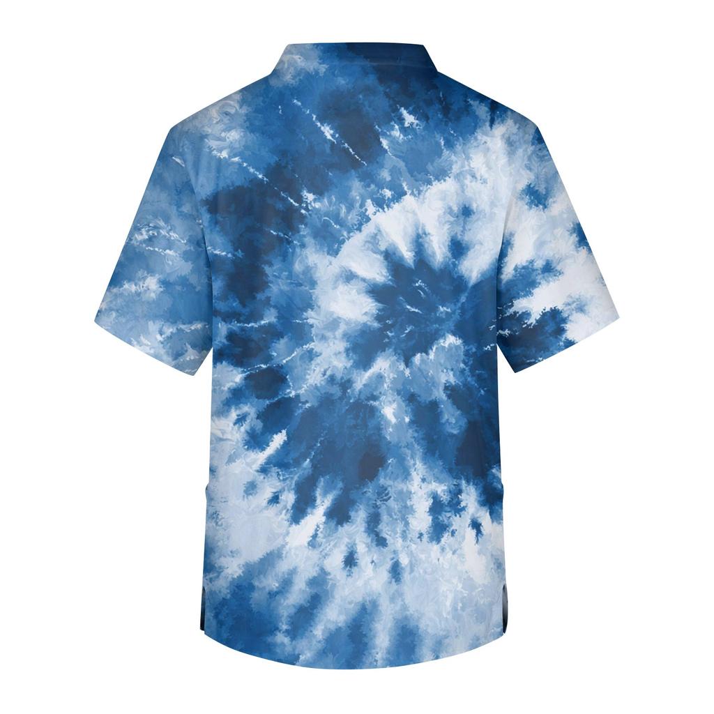 Pánská pracovní halenka s krátkým rukávem a výstřihem do V na hrudi