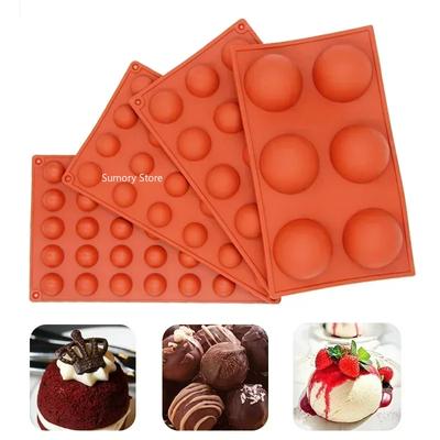 4 Velikosti Silikonová Forma Polokoule Pro Pečení Pečicí Formy Silikonová Forma Pro Čokoládu Bonbóny Pěnu Dortové Formy Náhodná Barva