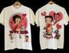 90s Betty Boop Shirt Cartoon Character White Hearts Size S-5XL Comfort Colors