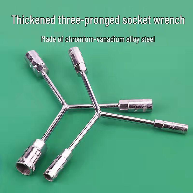 

Трехсторонний Y-образный многофункциональный гаечный ключ для мотоциклов и авторемонта Socket Wrench 10-12-14mm - Efficient Long Handle