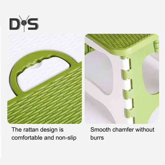 Klapphocker aus Kunststoff mit Griff, tragbar, leicht, robust, für Outdoor-Camping, Jagd, Picknick, Angeln, Mini-Tritthocker, Stuhlsitz