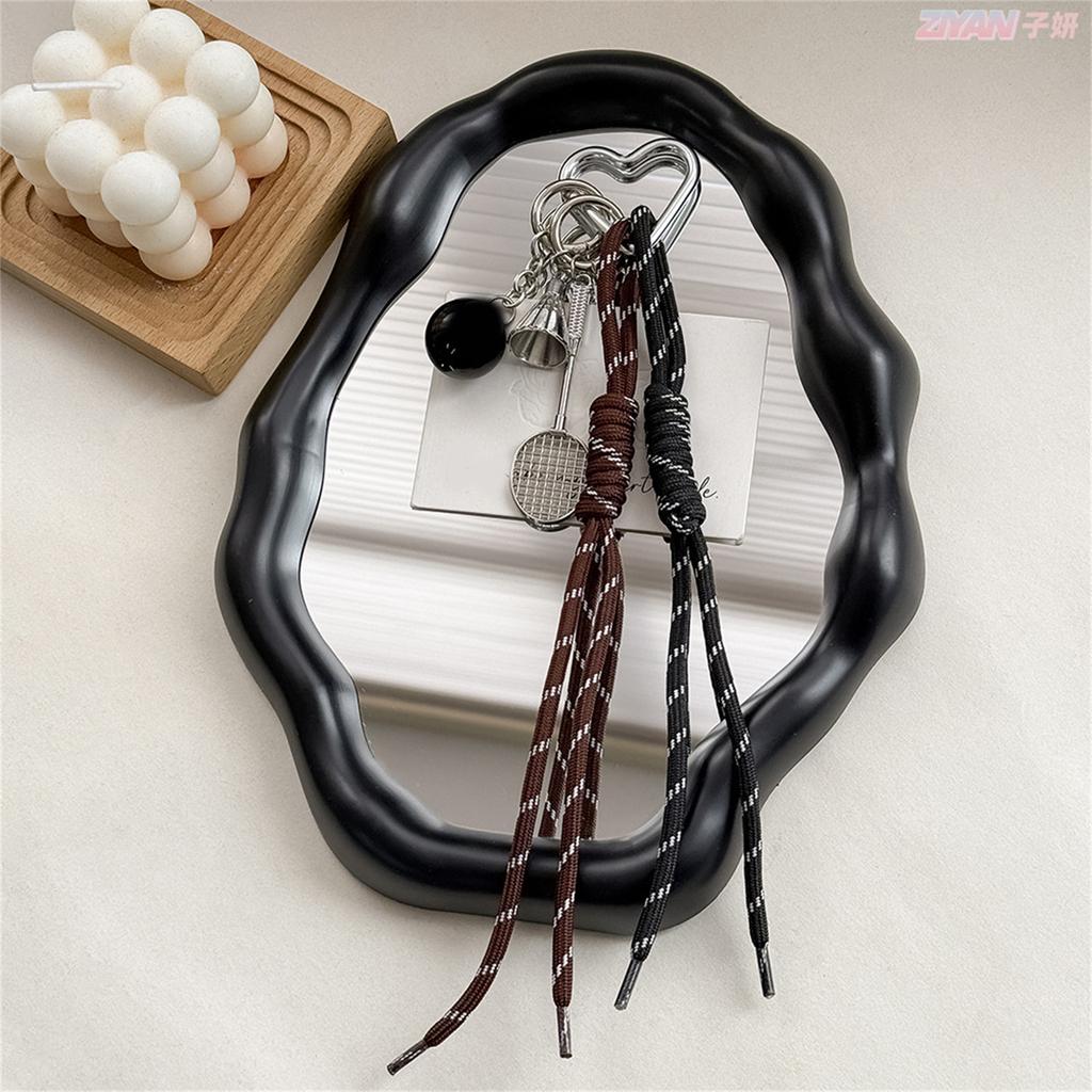 Korean Style Badminton Design Backpack Charm for Athletes and Students Practical Alloy Keychain Fashion Bag Pendant