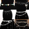 Boho Shell Pearl Waist Chain With Tassel Fringe Double Layer Belt Dress Outfit Accessory