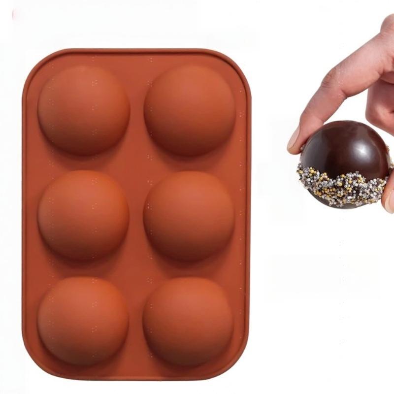 Non-Stick 5/6/15/24 Grids Semicircular Silicone Baking Mold Heat Resistant for Ice Ball Chocolate Jelly Home Kitchen Baking Tool