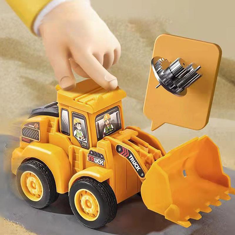 1Pcs Engineering Vehicle Model Press Sliding Car Excavator Bulldozer Children Educational Construction Vehicle Toy Kids Boy Gift