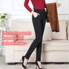 Spring Fleece Thin Black Elegant Women's Pant Casual Elastic Basics Slim Femal Clothing Fashion Pencil Pants Office Lady Trousers