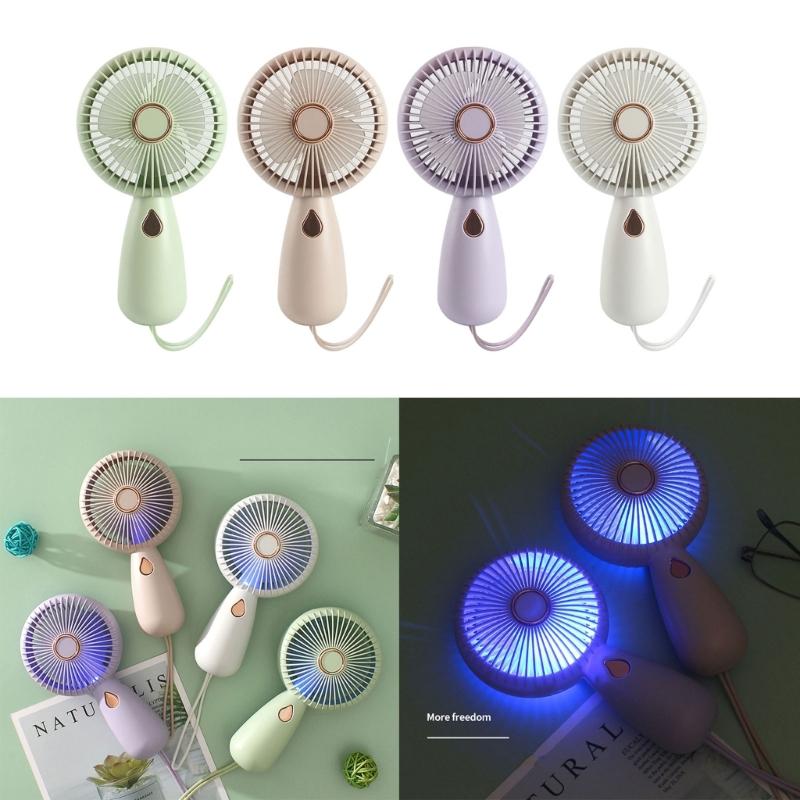 Pocket USB Fan Mini Fan Rechargeable USB Fan Handheld Fan Hand Fan with Lanyard, Perfect for Traveling Convenient Use