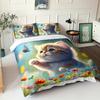 Cute Cat Down Comforter Set Bedding Set 3-piece Duvet Cover Set